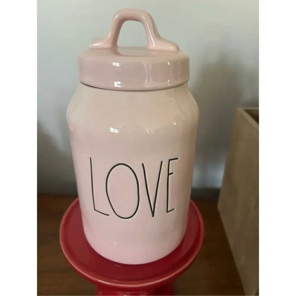 COPY - Rae Dunn Pink Love Canister